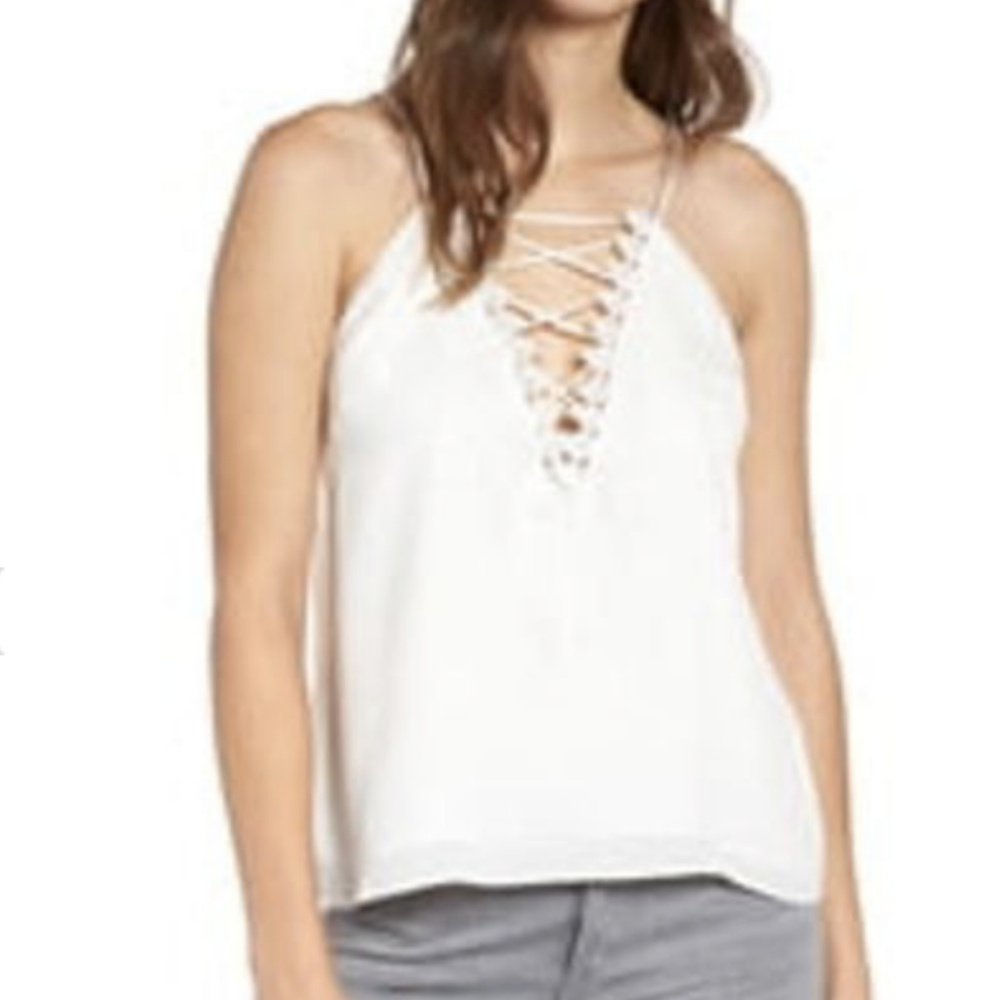 NWT WAYF Posie Strappy Camisole Ivory Large